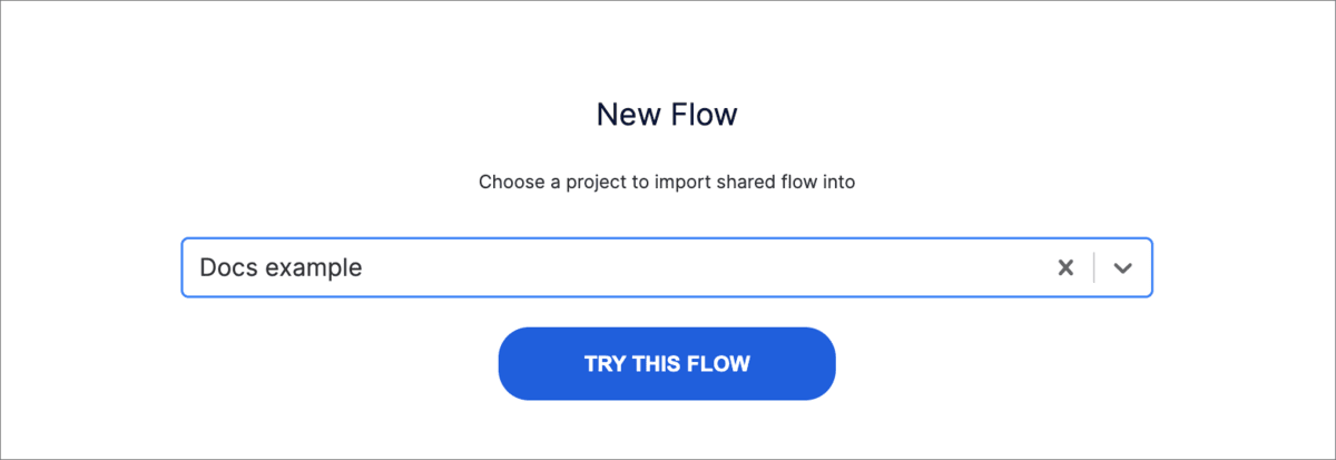 Importing a flow
