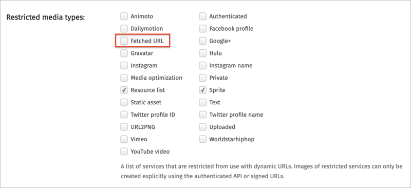 Allow fetched images setting