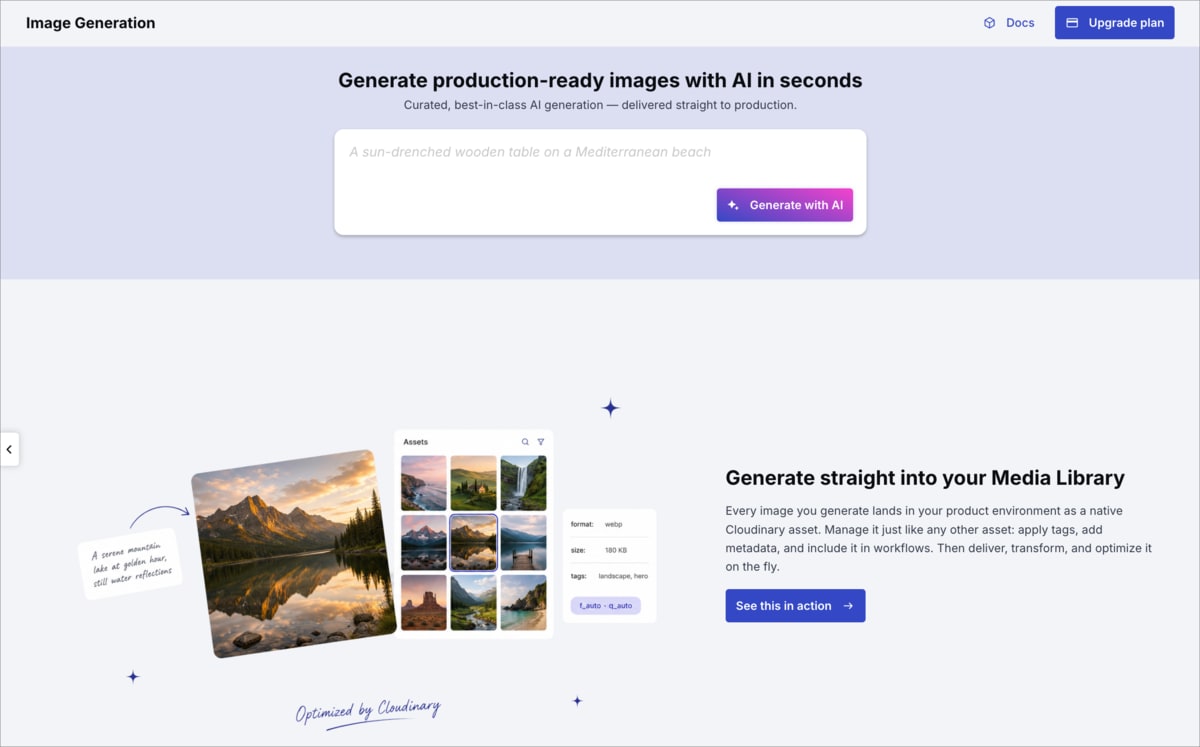 Image Generation main page