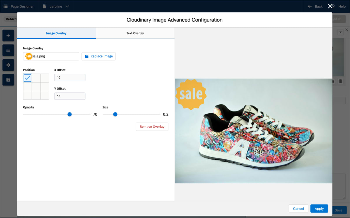Overlay an image