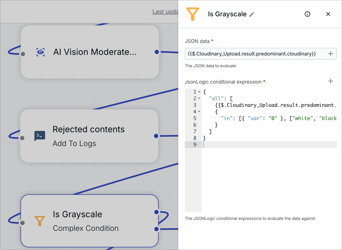 Complex condition - is grayscale
