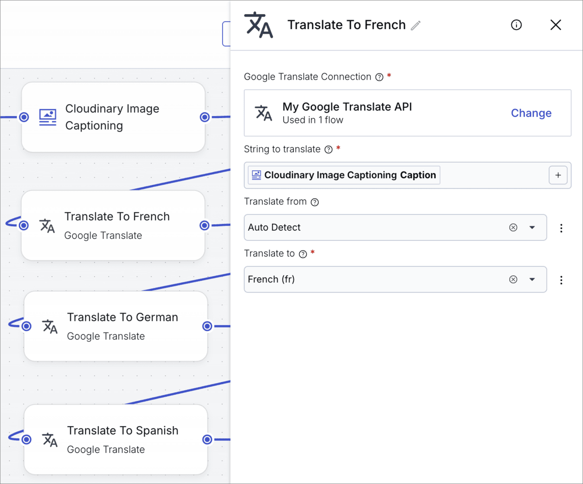 Google Translate configuration