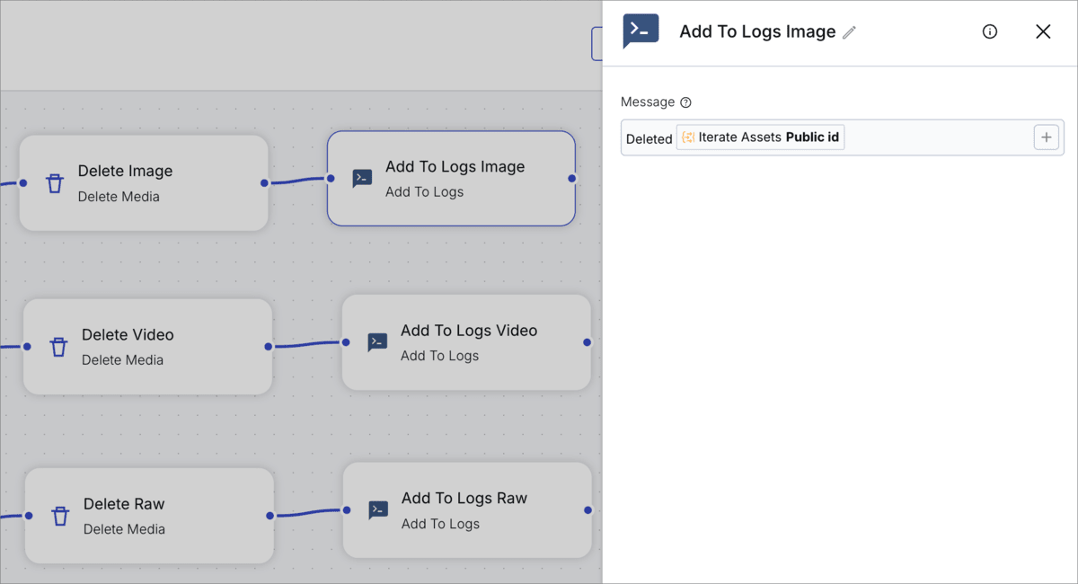 Add To Logs configuration