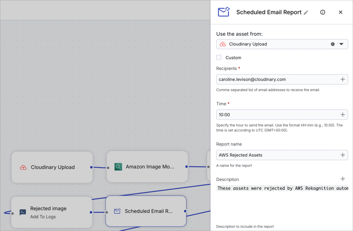 Scheduled email report