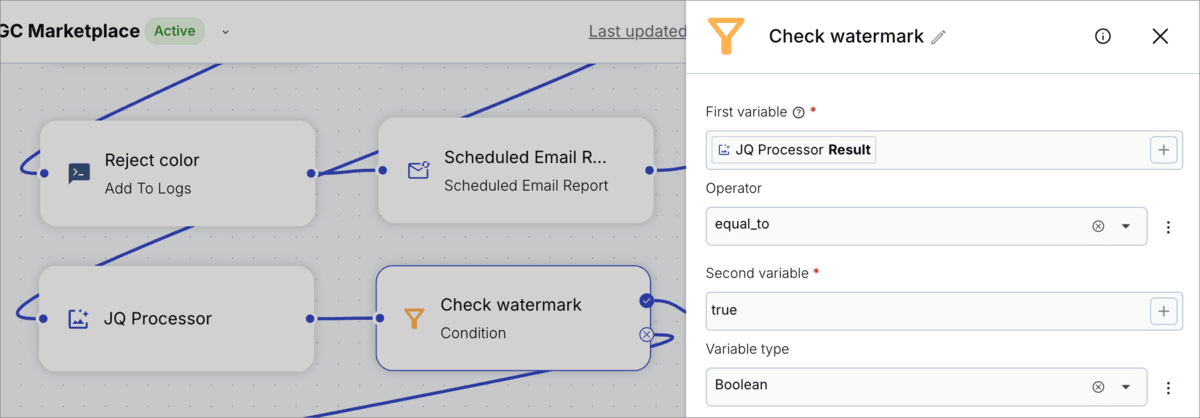 Condition - check watermark Condition - check watermark