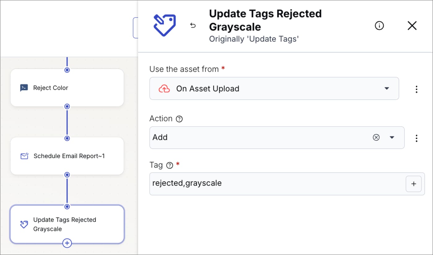Update Tags - rejected grayscale configuration