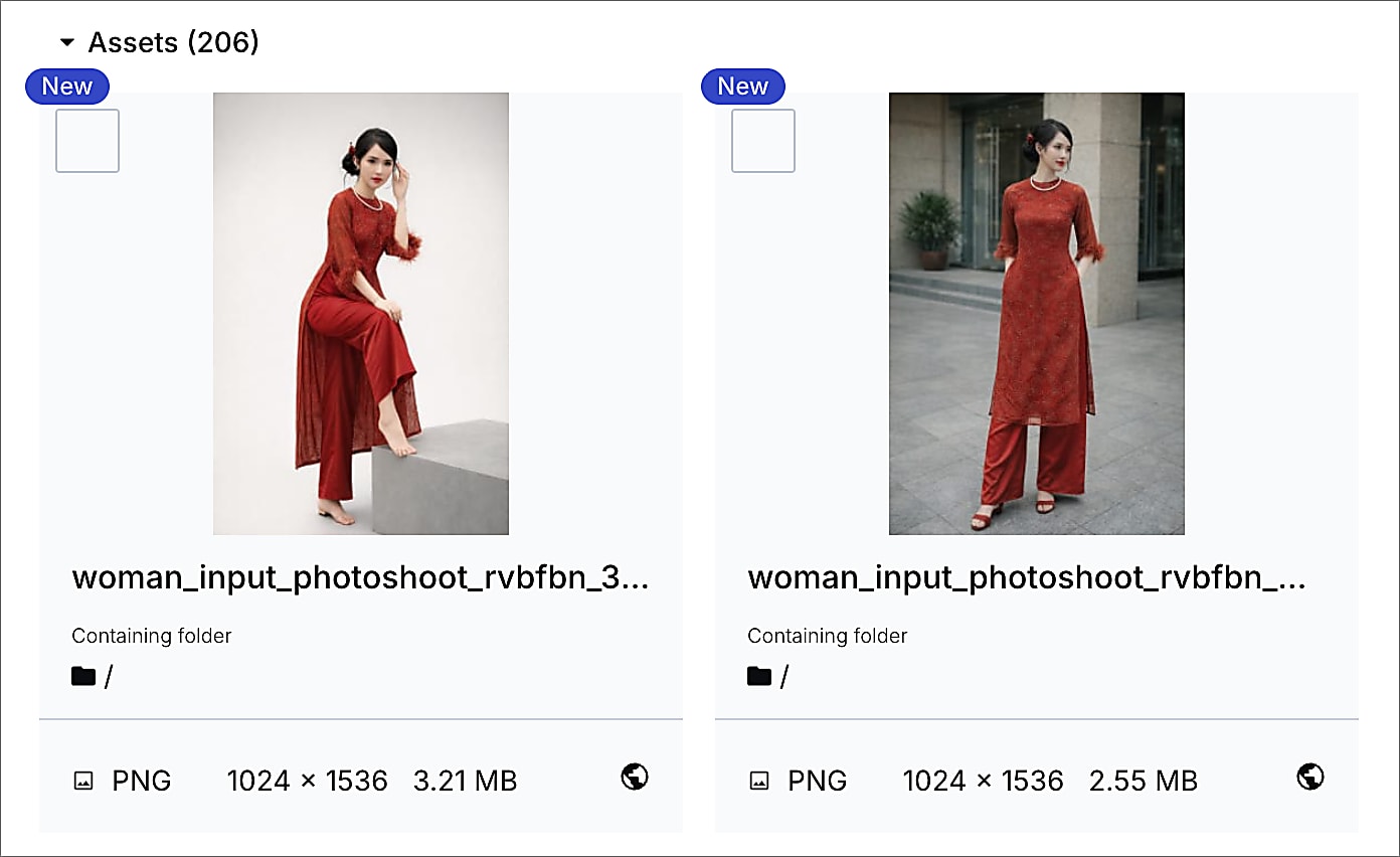 Garment images to try on