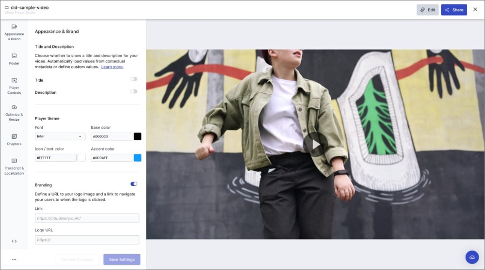 Video Player Studio interface overview
