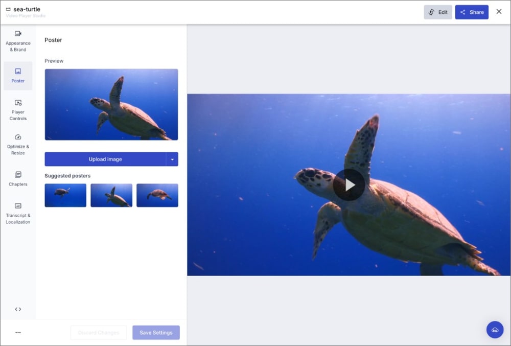 Poster configuration