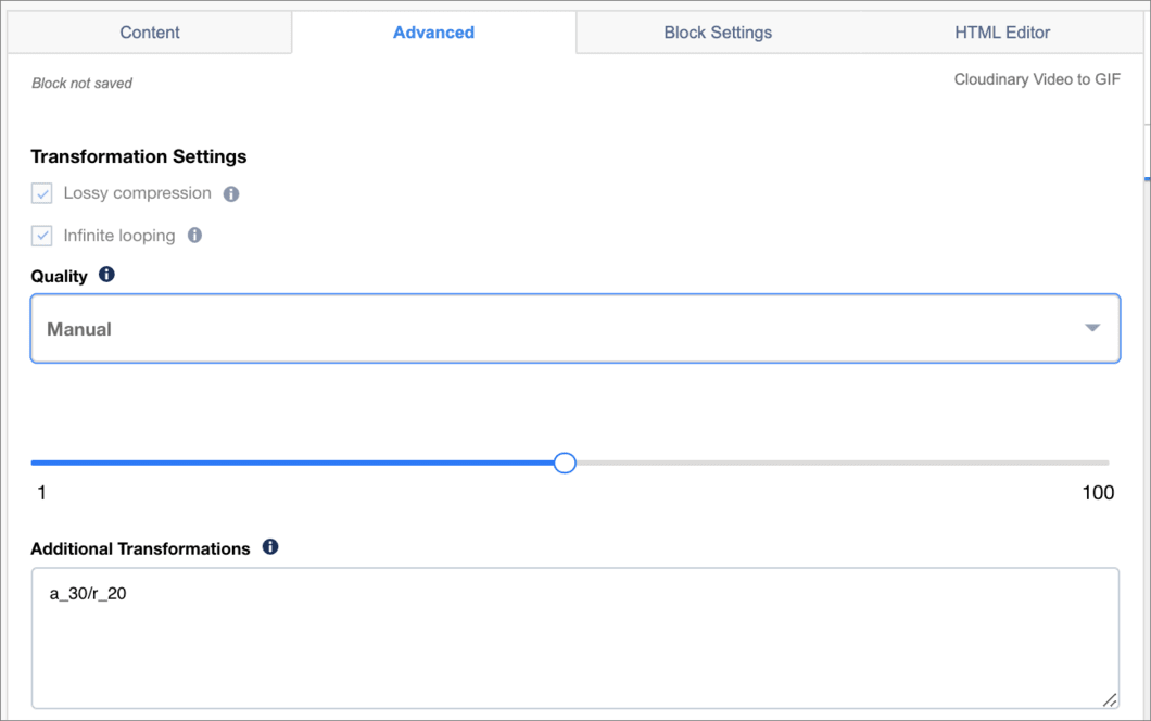 Advanced settings