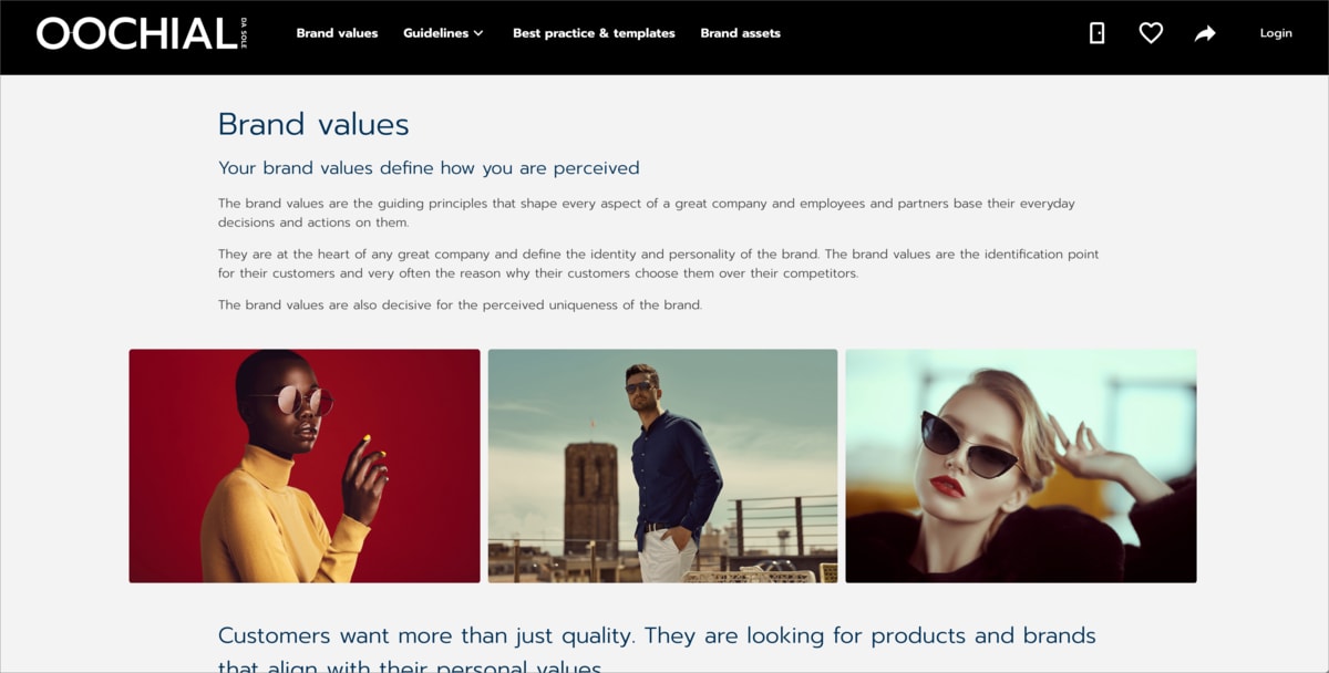 Example brand portal