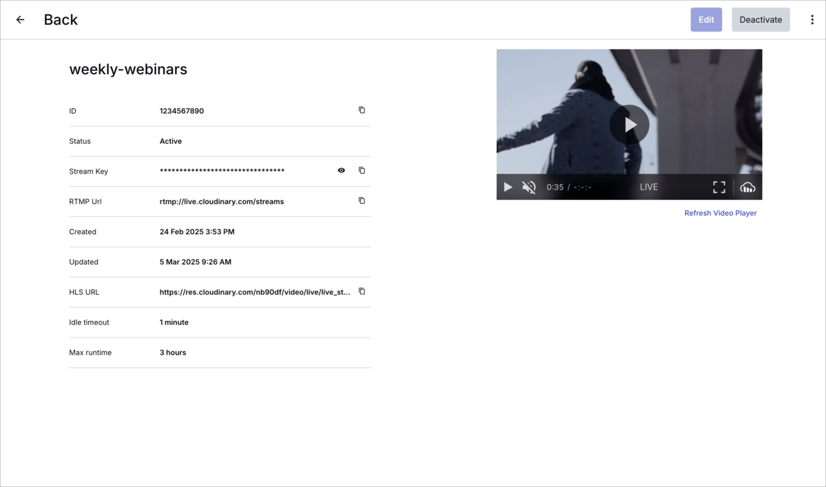 List of live streams