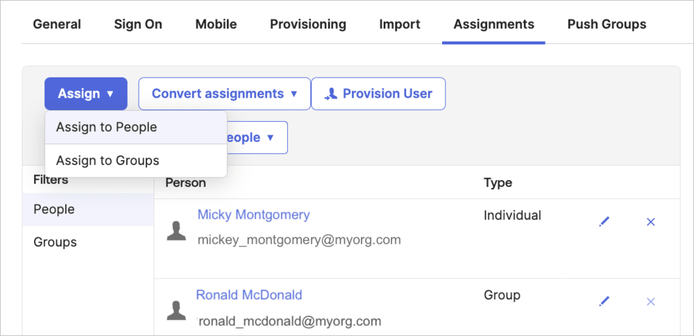 Assign users from Okta to Cloudinary