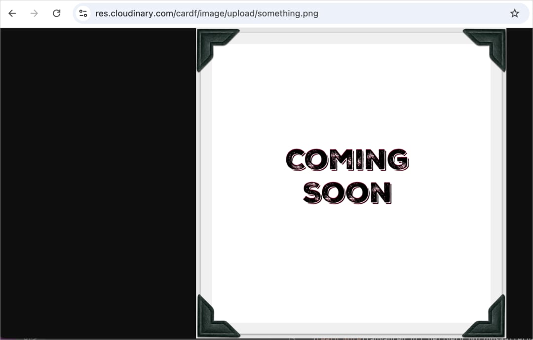 Fallback error response example showing a Coming Soon image