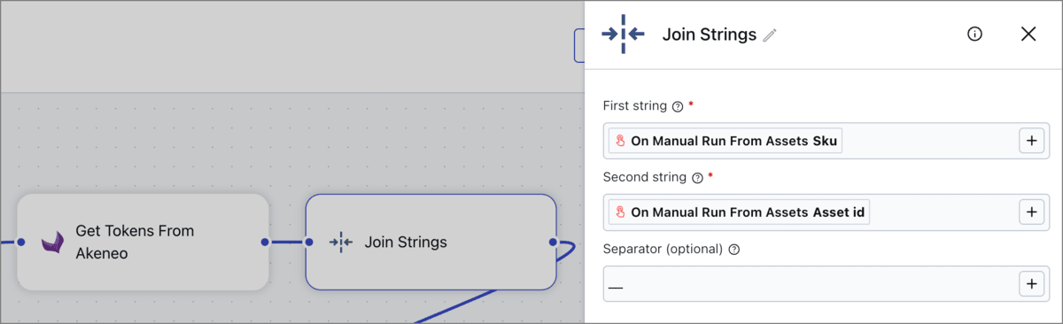 Join Strings configuration Join Strings configuration