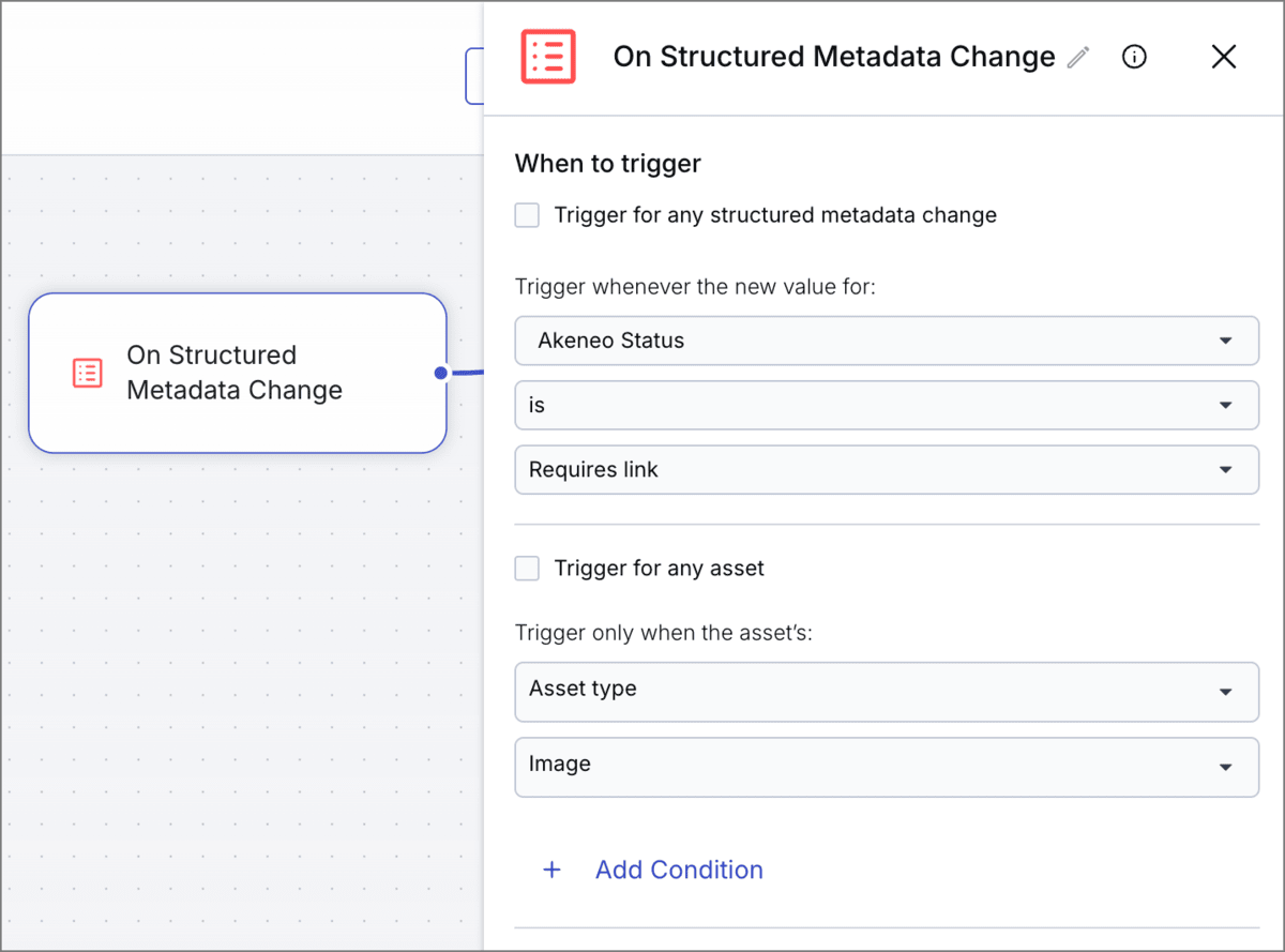 On Structured Metadata Change configuration On Structured Metadata Change configuration