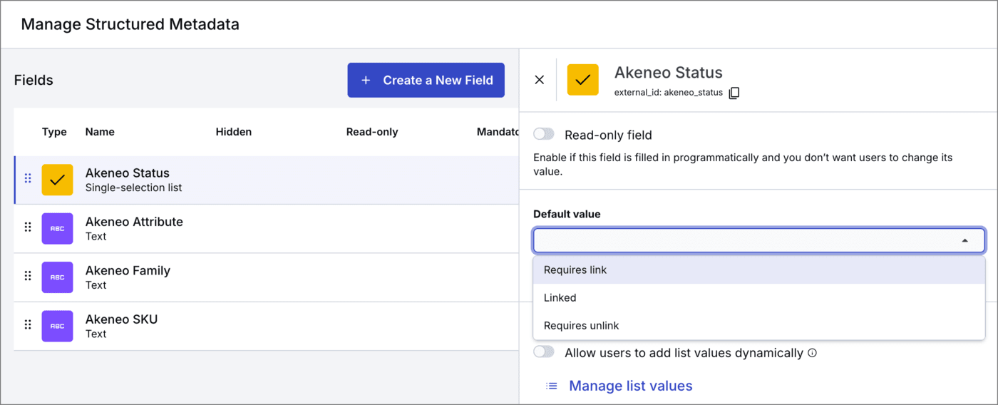 Metadata for Akeneo sync from structured metadata Metadata for Akeneo sync from structured metadata