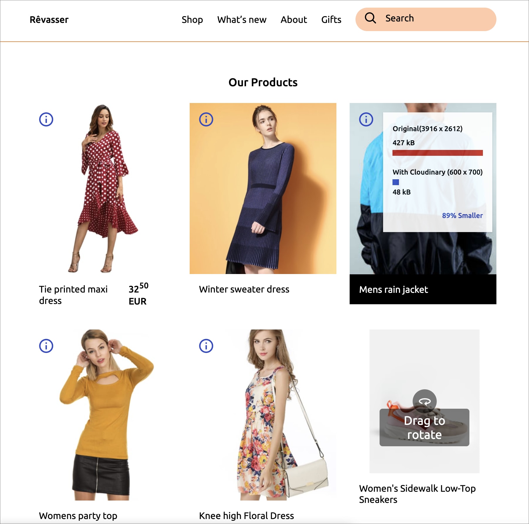PLP with responsive images