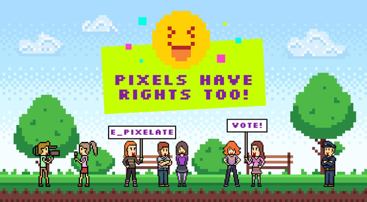 Giant Pixel Uprising Spotted @ Cloudinary (April Fools)