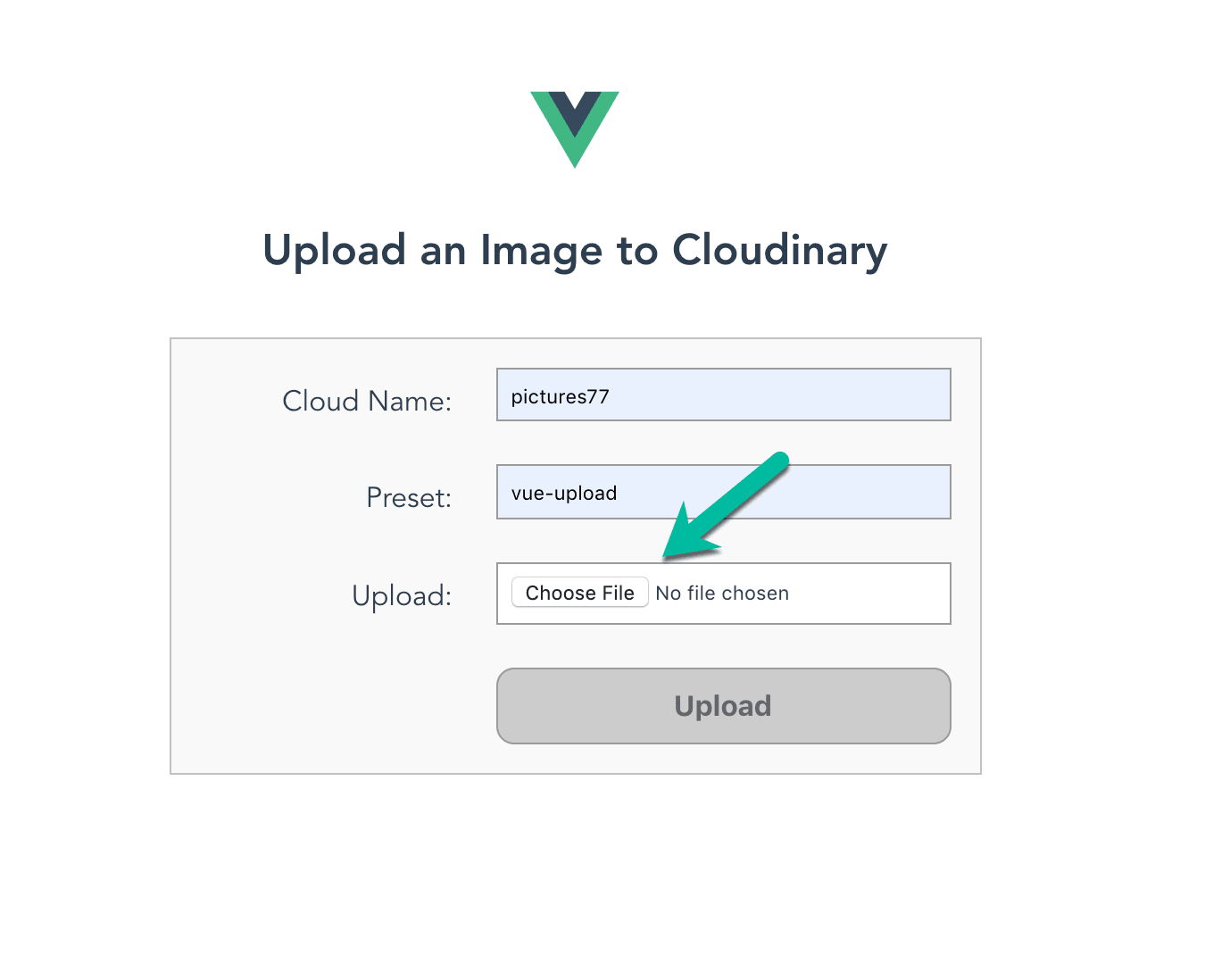 Vue Upload Choose file