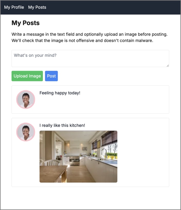 Posts page