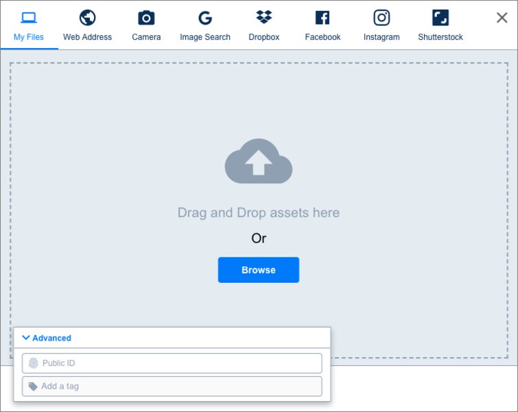 Upload widget for web Upload widget for web