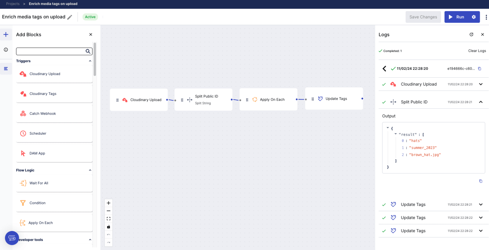 Example flow