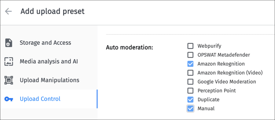 Select moderations Select moderations