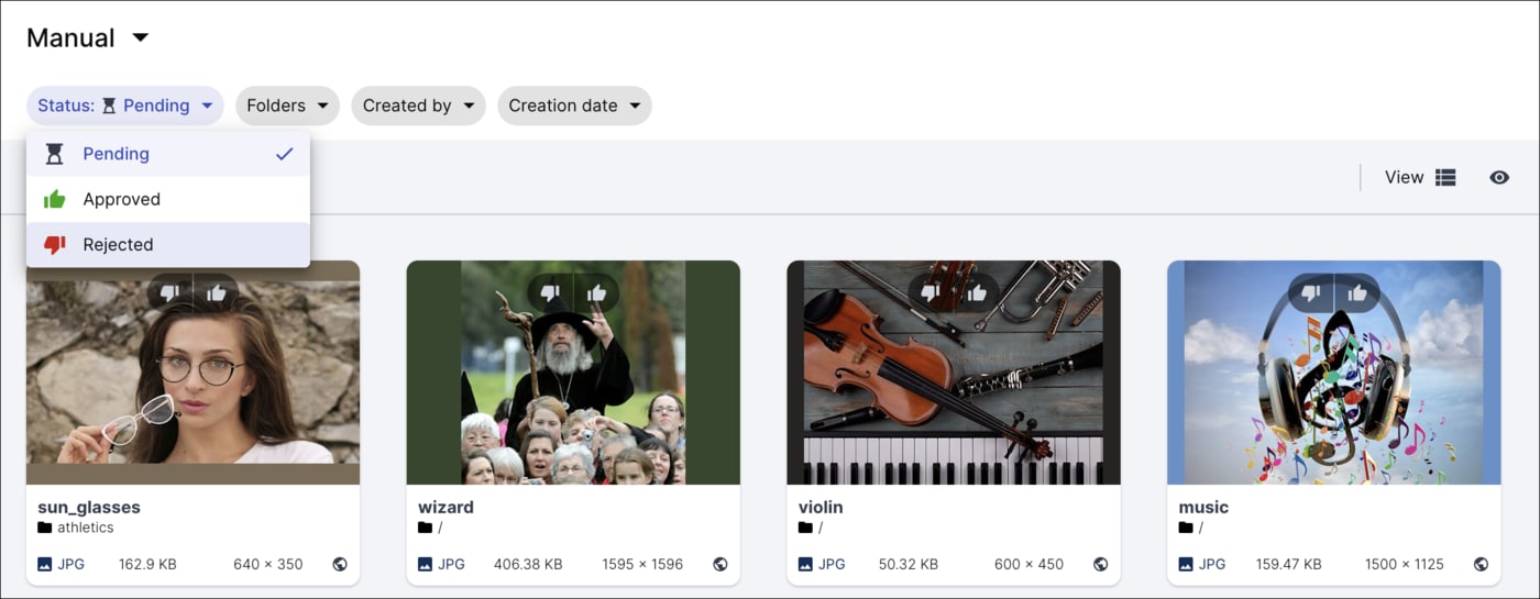 Moderation page