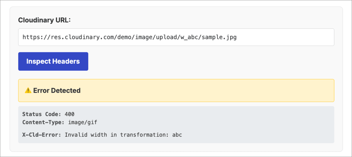 The X-Cld-Error inspector tool The X-Cld-Error inspector tool