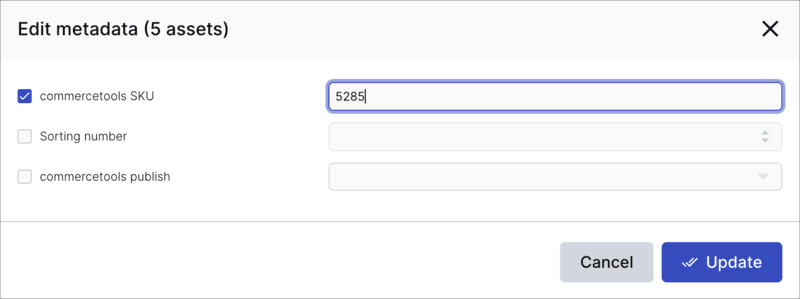 Bulk update metadata