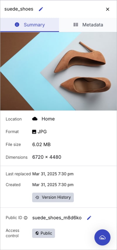 Preview pane - Summary tab