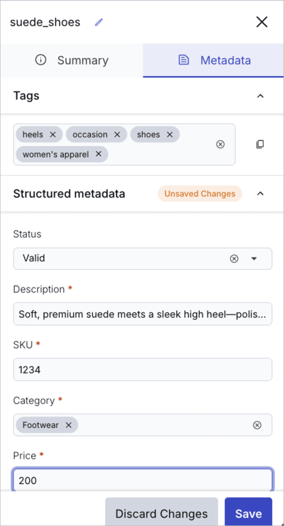 Preview pane - Summary tab