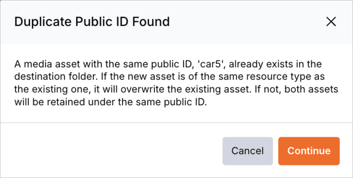 Duplicate public ID warning