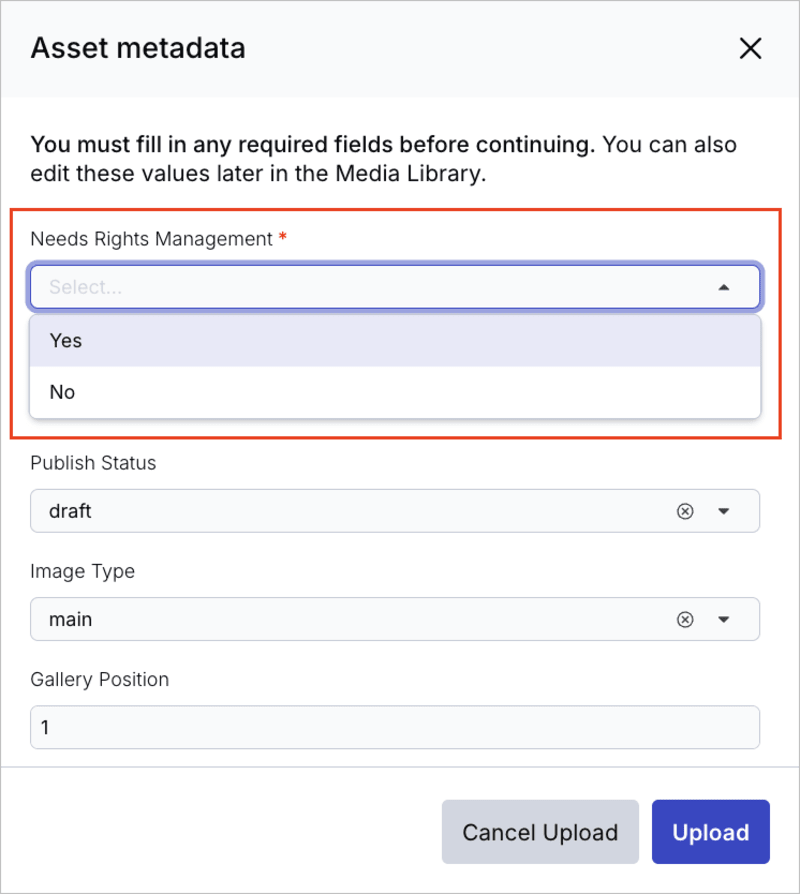 Set field on upload Set field on upload