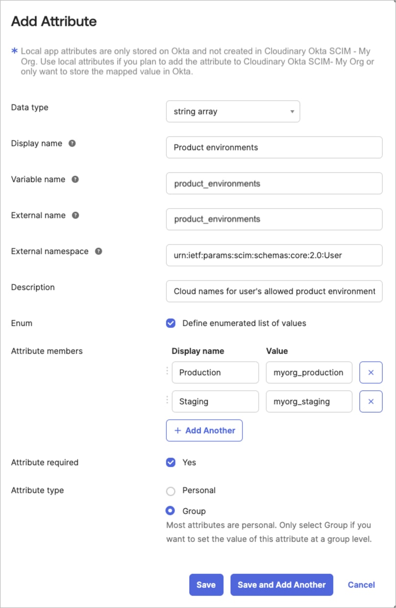 Add product_environment custom attribute