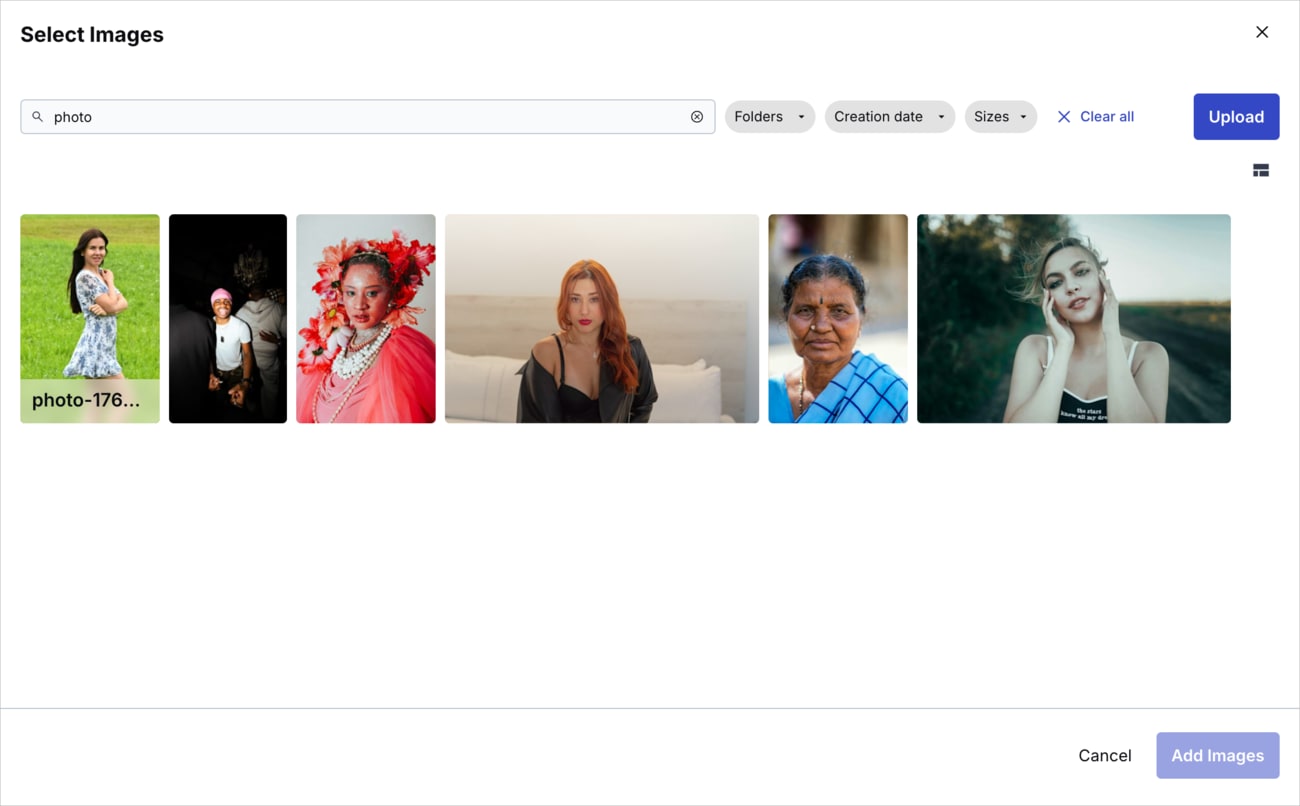 Adding multiple images to preview