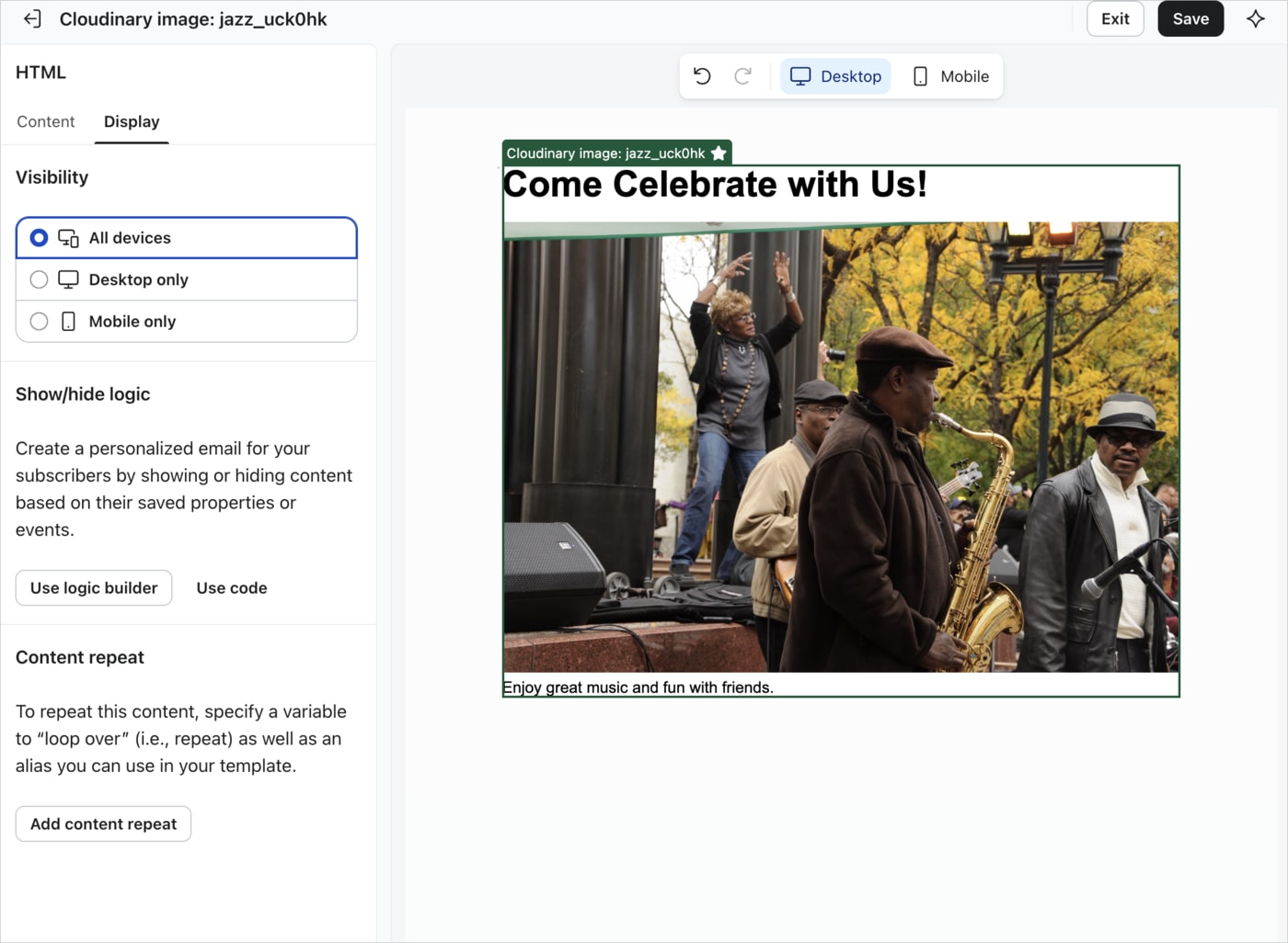 Klaviyo Email Editor