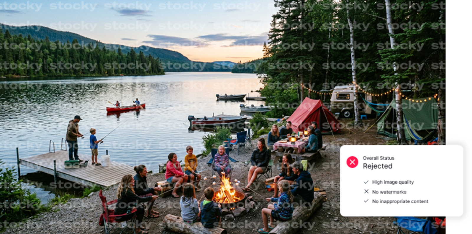 Rejected watermarked image