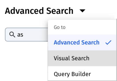 Search by text from the Advanced Search