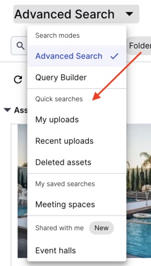 Access quick searches