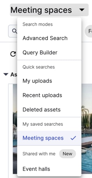 Access saved searches