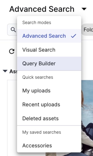 Navigate to the Query Builder from Advanced Search