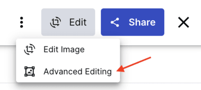 Navigate to Advanced Editor