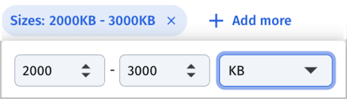 Size filter