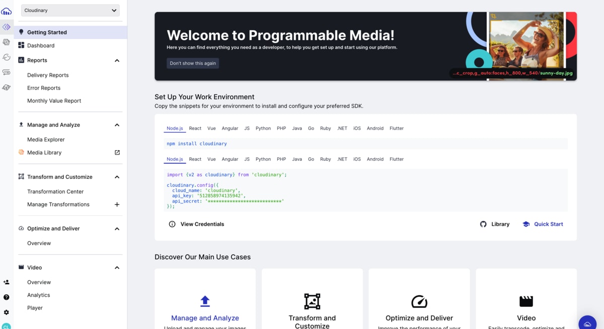 Cloudinary programmable media tutorial library – PZGI