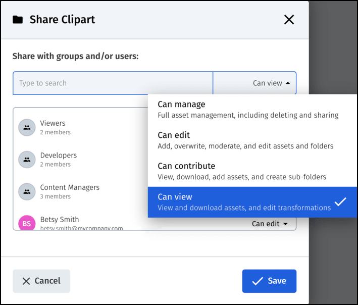Controlled collaboration through folder sharing