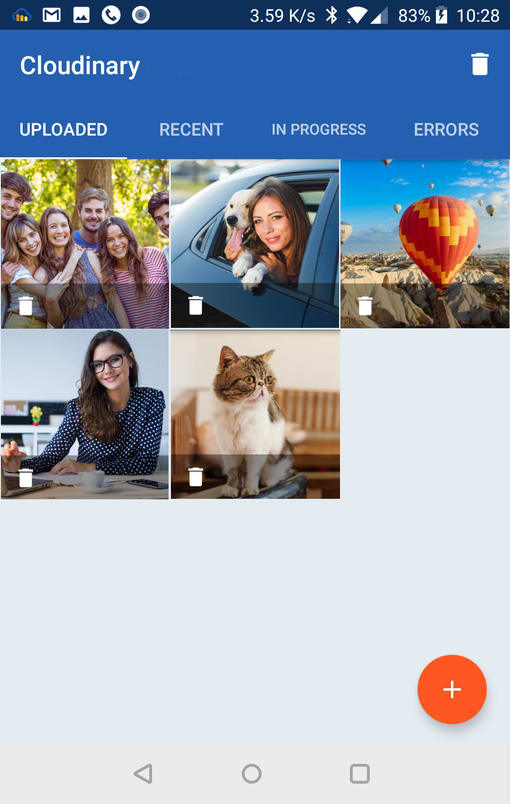 mobile app with high quality, large filesize images