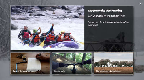 Video recommendations pane with titles and descriptions Video recommendations pane with titles and descriptions