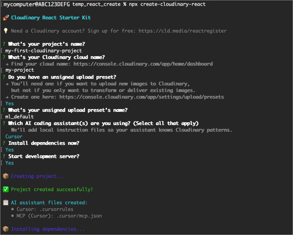starter kit project creation cli